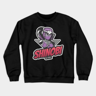 Purple Ninja Girl Crewneck Sweatshirt